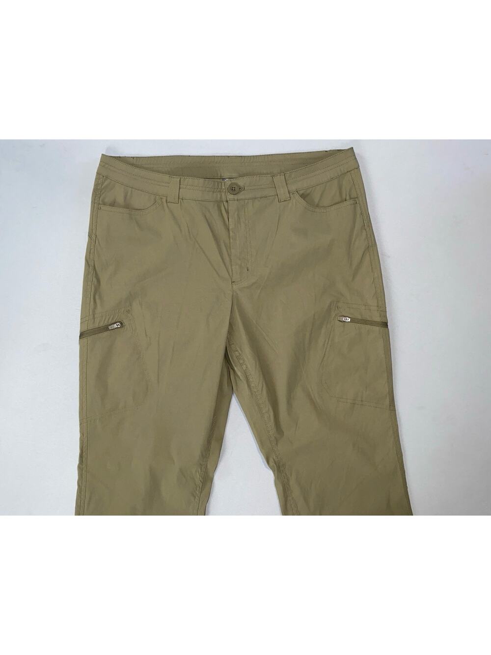 Eddie Bauer Women's Rainier Stretch Nylon Hiking Pants w/ Zip Cargo Pkts. 14 EUC